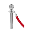 Border pleciony czerwony - klamra chrome