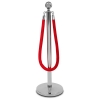 Border welurowy czerwony - klamra chrome-2089965