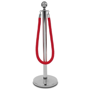Border pleciony czerwony - klamra chrome-2089948