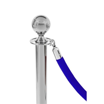 Border welurowy niebieski - klamra chrome
