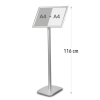 Stojak info/menu Standard srebrny - A3-2090027