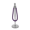 Border welurowy fioletowy - klamra chrome-2090359