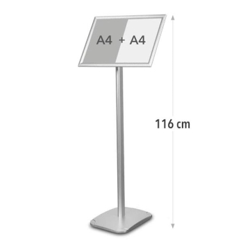 Stojak info/menu Standard srebrny - A3-2090027