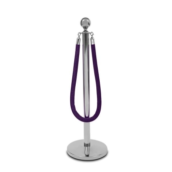 Border welurowy fioletowy - klamra chrome-2090359